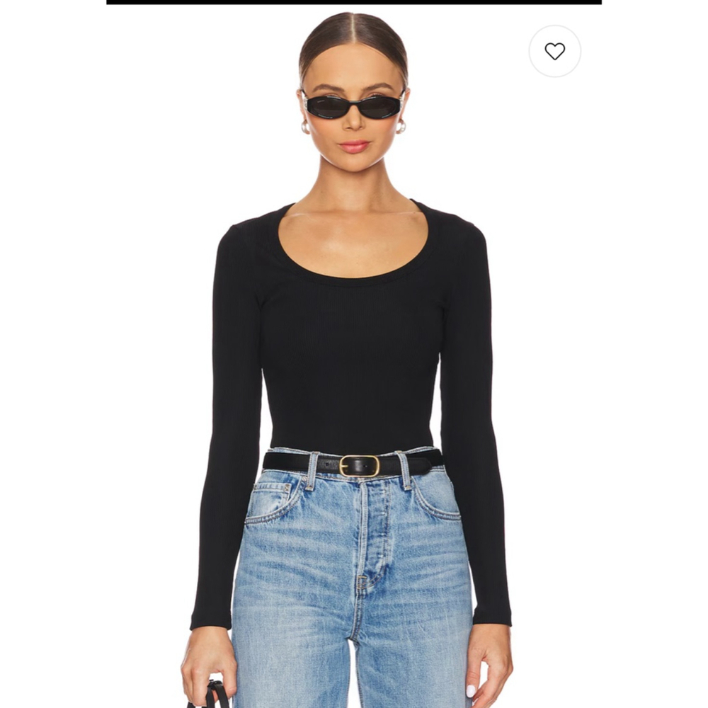 Women's Citizens of Humanity Black Long Sleeve Ribbed Tee XS